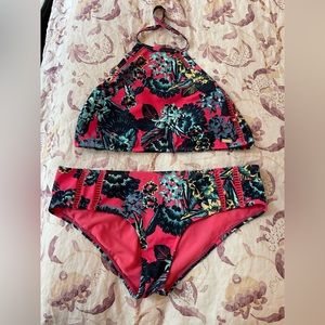 Roxy Salty ROXY Surfer Bikini Set  ROUGE RED MAHNA MAHNA